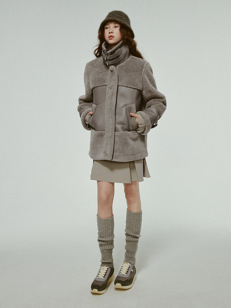 Letaher Boa Nichi High-End Plain Warm Lamb Jacket