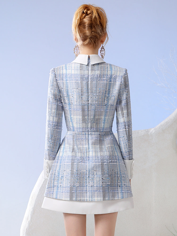 트위드 A 라인 여성 외부-하나