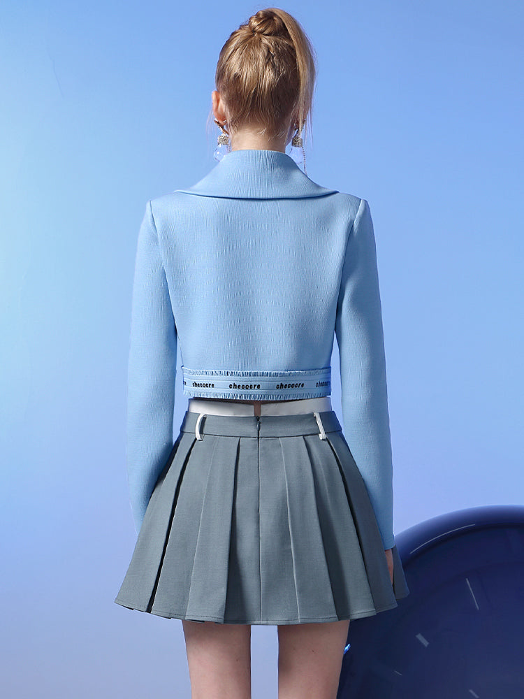 Box-Pleats Flare Casual Minirocke