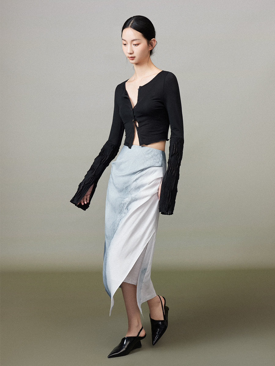 Sheer Crumply Short Thin Cardigan