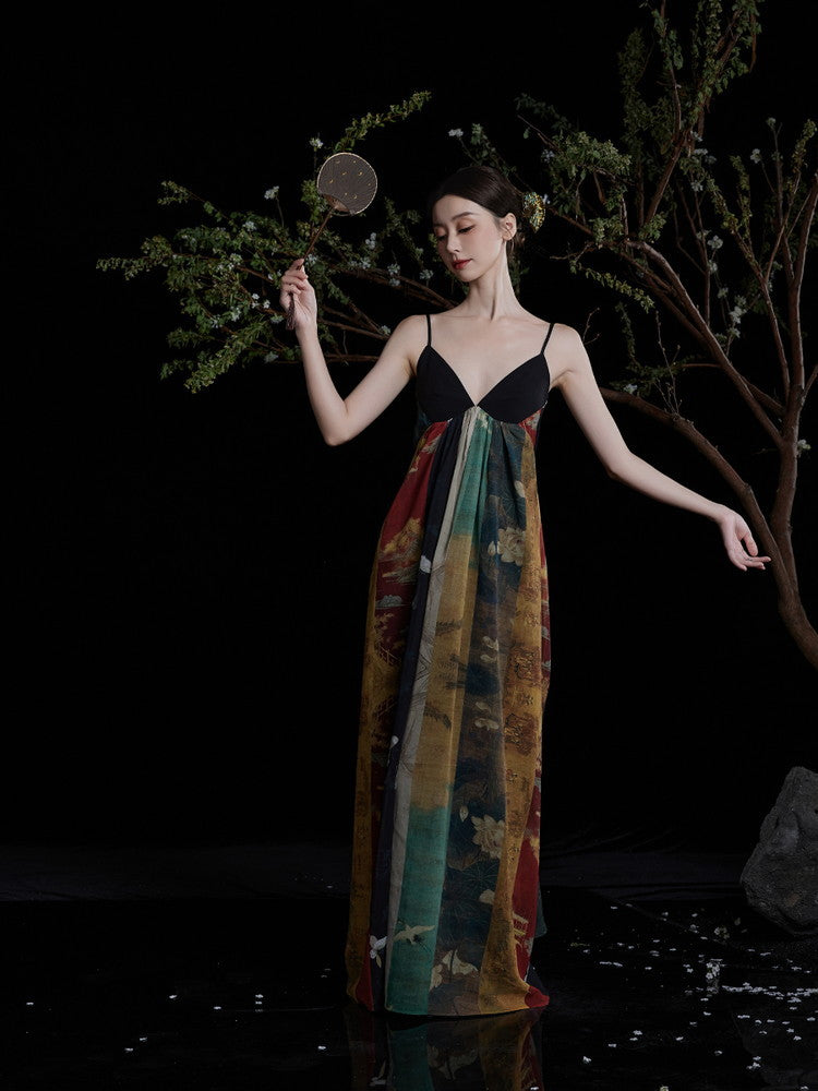 Bohemian Patchwork Camisole Nichi Flare Dress ARCANA ARCHIVE Bohemian Patchwork Camisole Nichi Flare Dress ARCANA ARCHIVE