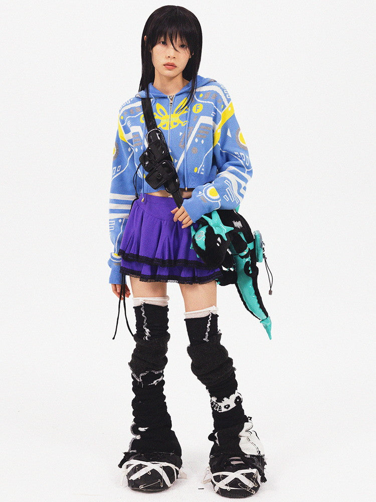 Hoodie Character Pop Universefancy Knit-Parka