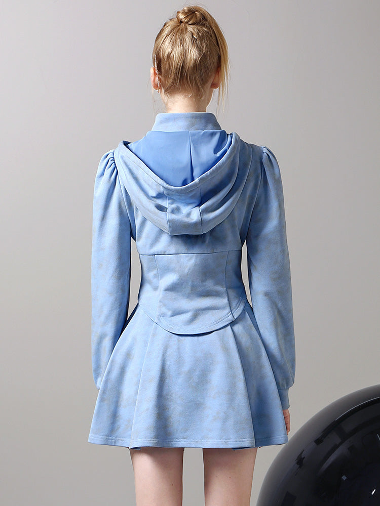 Bluse & Mini-Rack-Ribbon Nichi-Stand-Collar-Aufbau