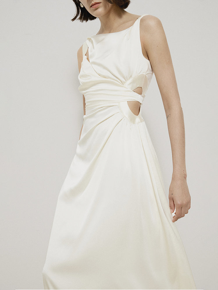 Side-cut Nichi Elegant Chic Long Summer One-piece