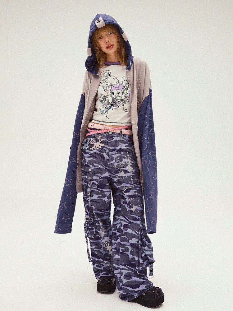 Star Hoodie Casual Fancy Character Parka