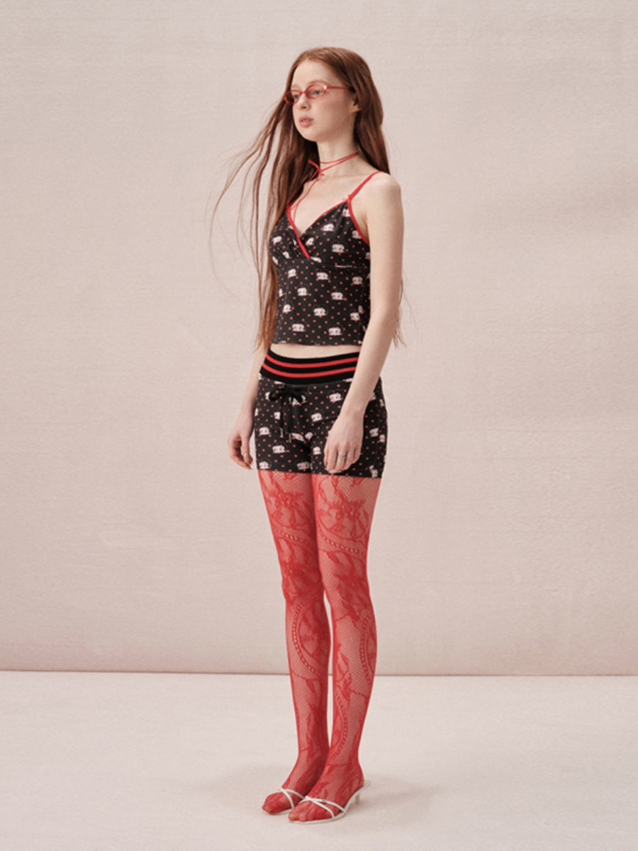Betty Set-Up Casual Fancy Tight Relax Camisole&Bolero&Short-Pants