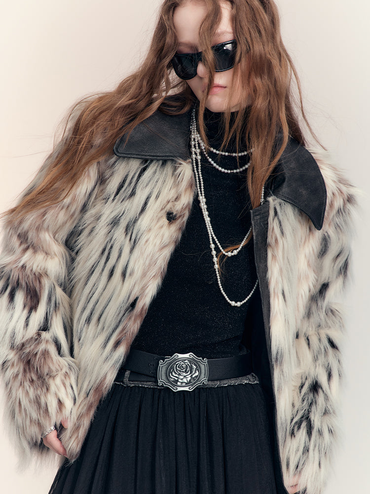 FUE & Leder Luxus High-End Elegante Jacke