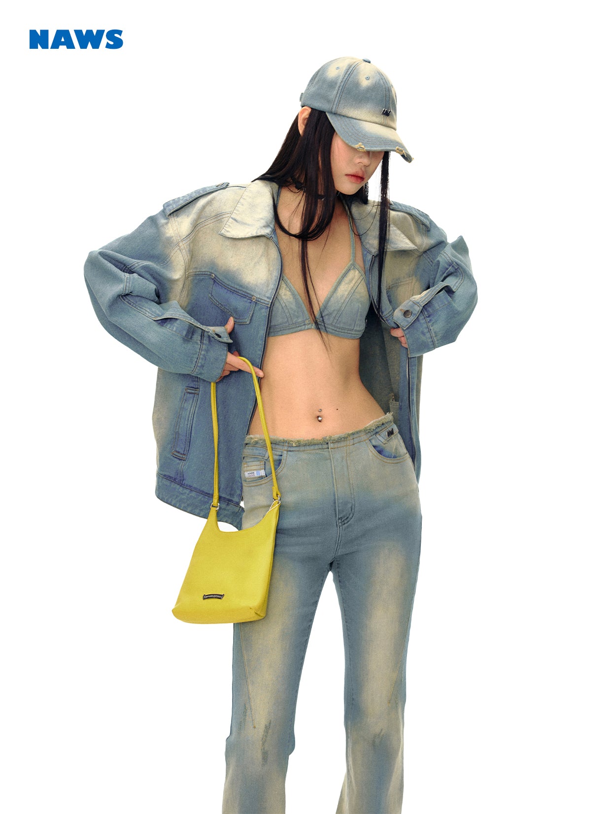 오버 사이즈 워시 드 캐주얼 드롭 어깨에 드레임-재킷