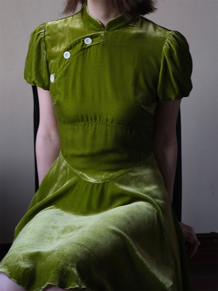 China Retro Mao-collar One-piece