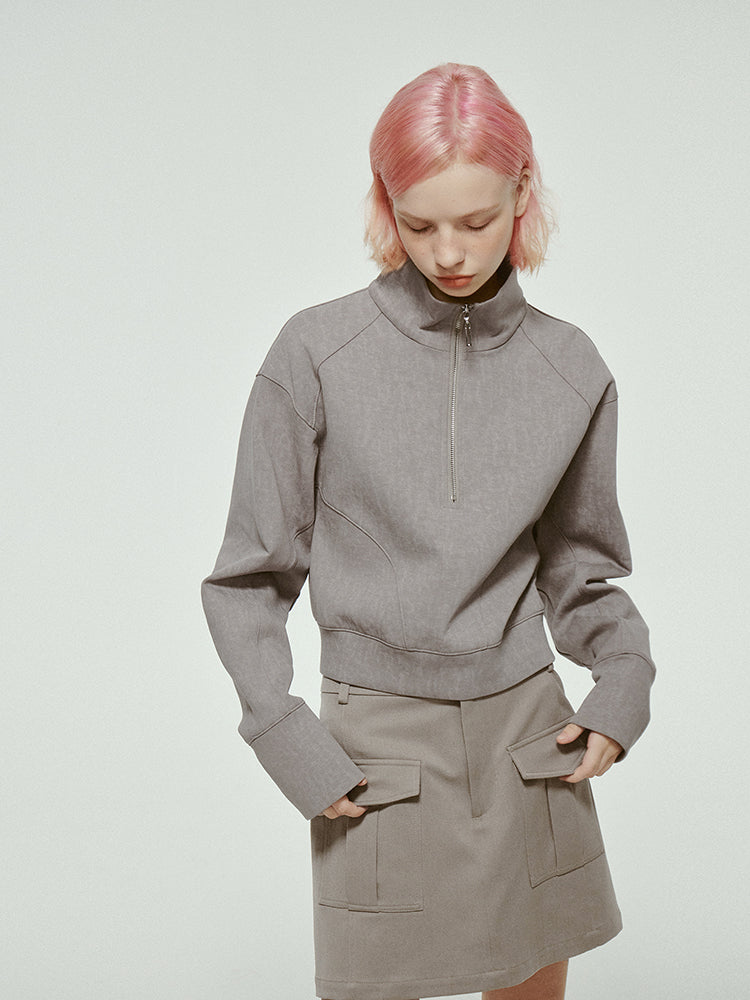 캐주얼 사이드 포켓 일반 짧은화물 스커트