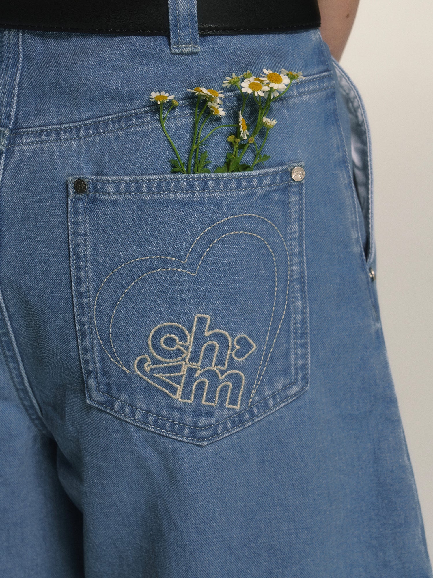 Denim Wide Casual Half-Pants