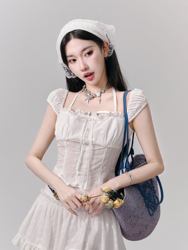 Lace Flower Fairy Triangle Bandana Scarf