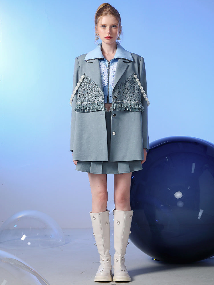 Nichi Lace Oversize Dosting Mix Jacekt