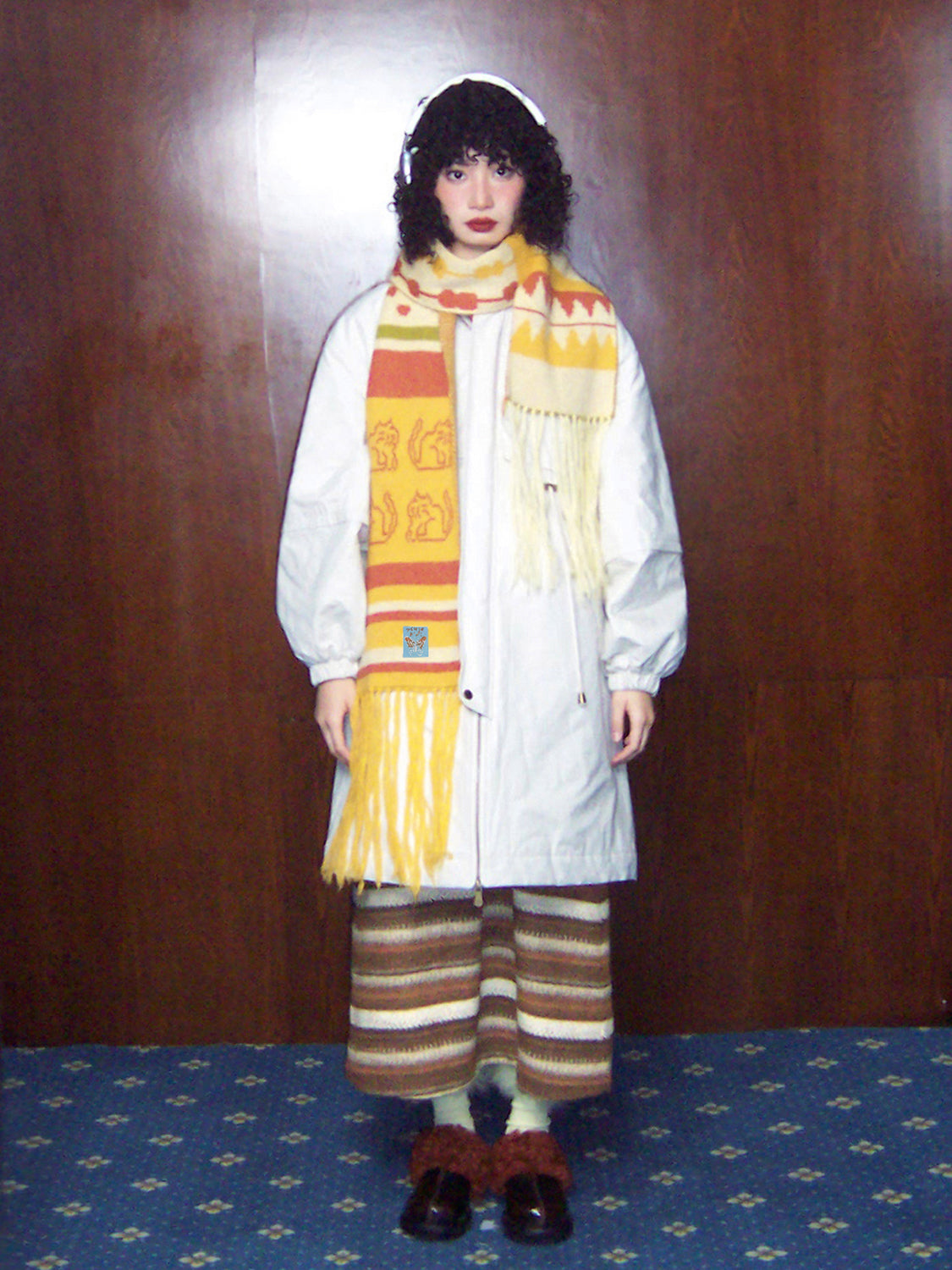 Cotton Draw String Casual Sinkey Long Coat
