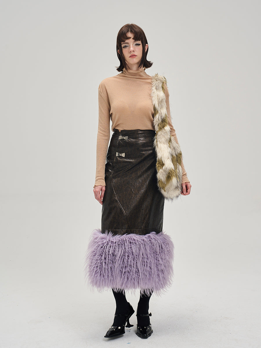 Bijou High-Neck Slim Plain Cutsew