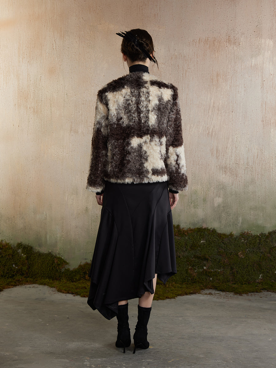 Speckled Fur Fluffily Warm Oversize Jacket
