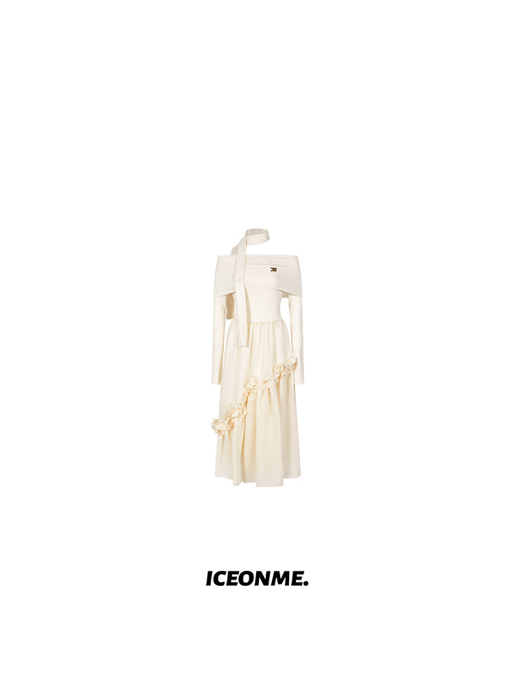 오프 슈퍼 스트레치 프릴 프릴 귀여운 일수회