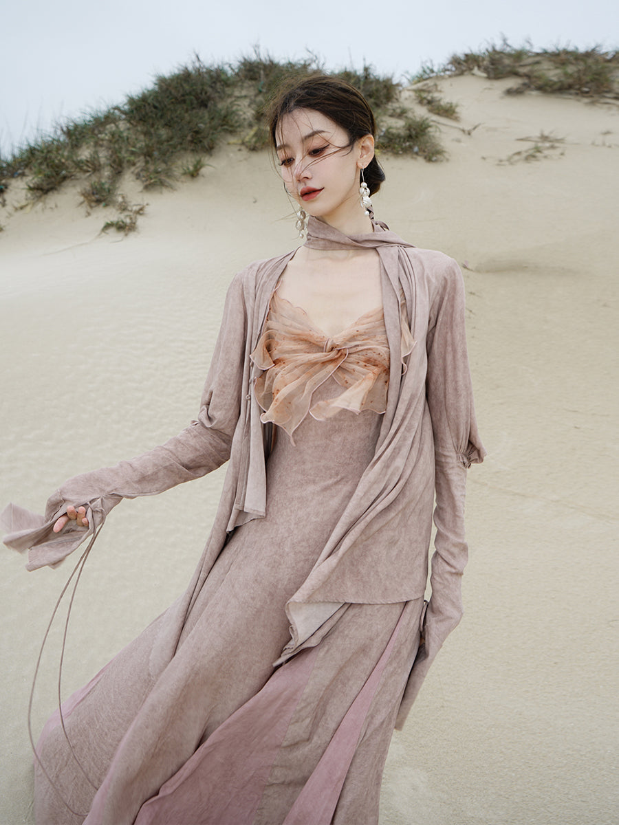 비대칭 얇은 루즈 릴랙스 셔츠