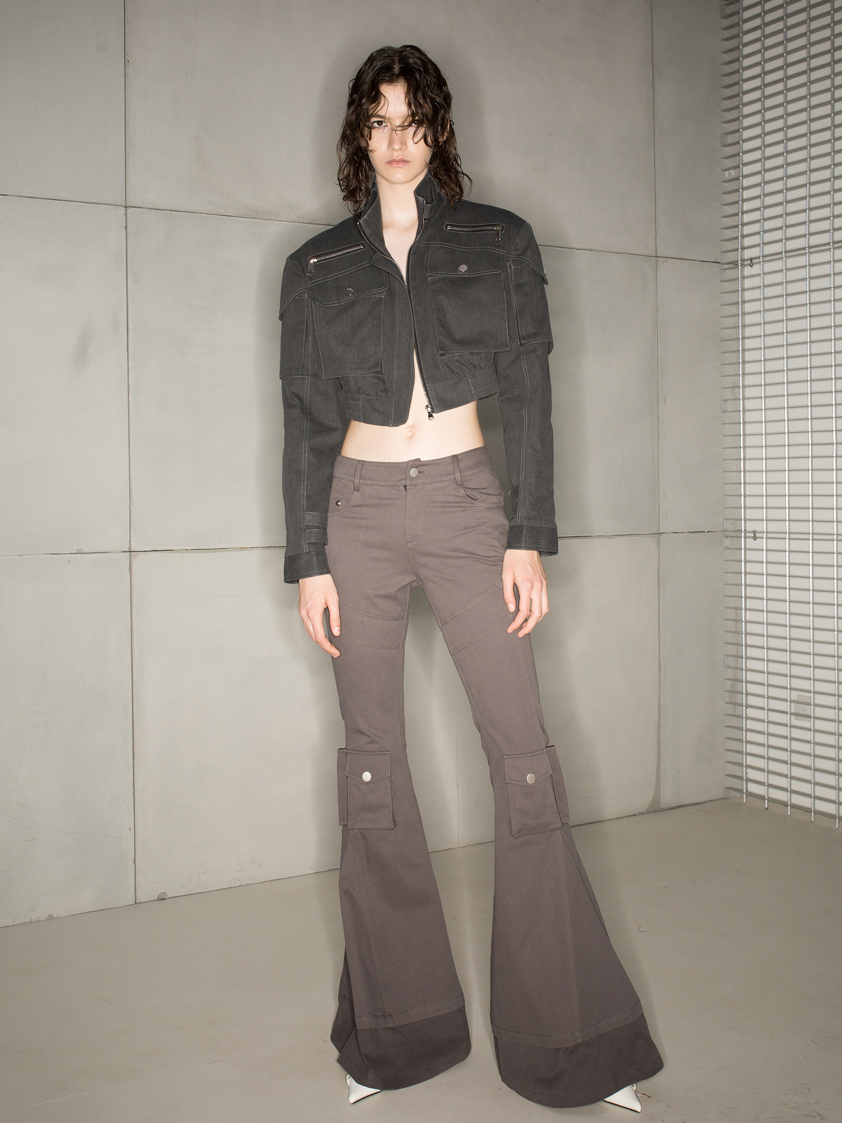 Casual Nichi Plain gutaussehende Kurzjacke & Langstachel