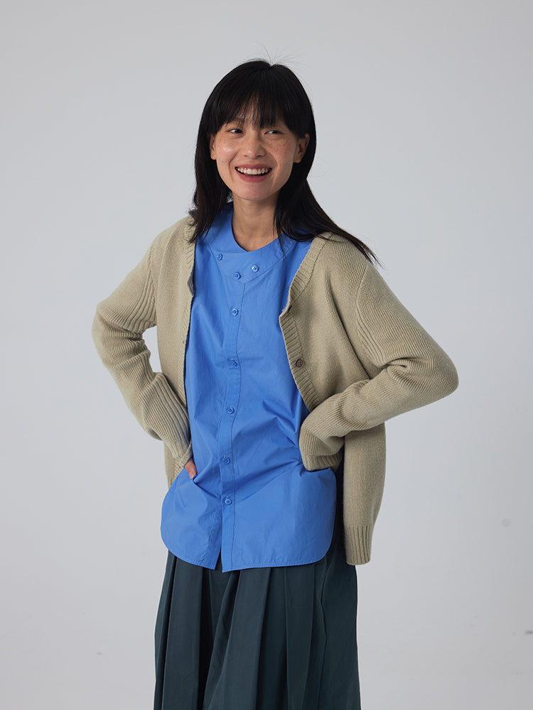 Strick-Crew-Hals Einfacher schicker Retro-Strickjacken