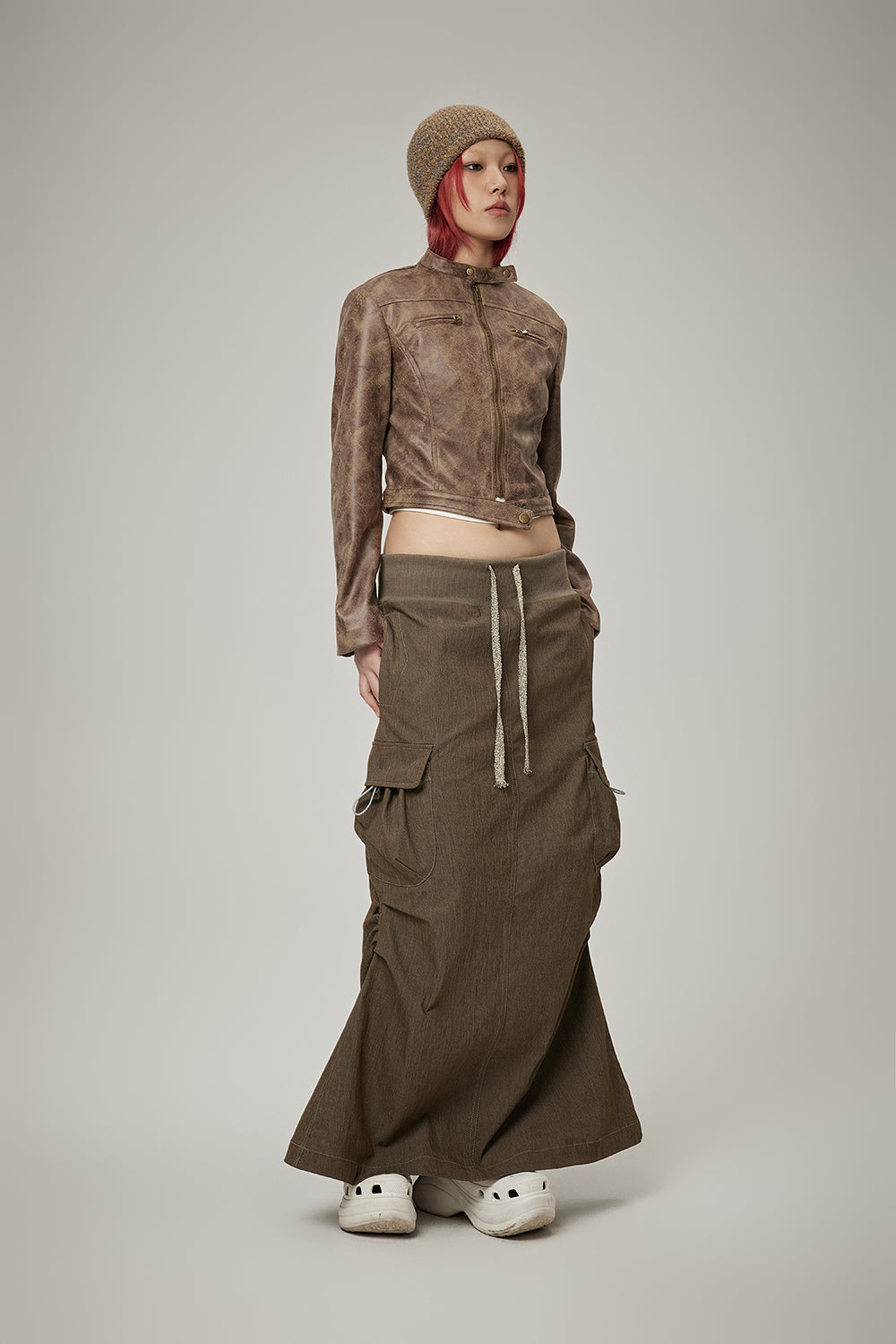 가죽 쿨 쇼트 슬림 재킷