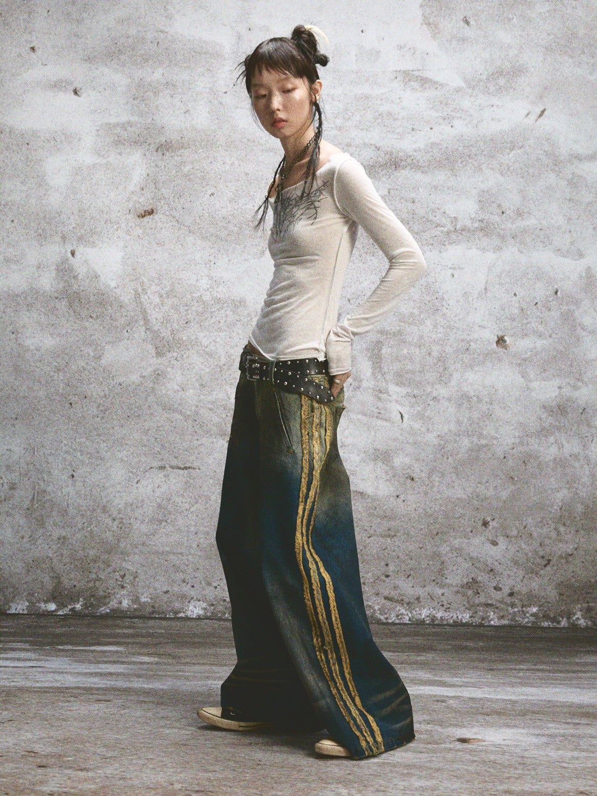 Side-Tassel Loose Casual Cool Wide-Pants