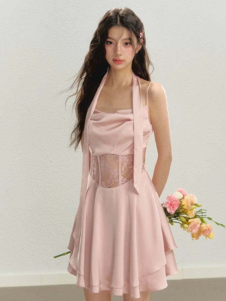 Lace Sexy Camisole Flare Dress Lace Sexy Camisole Flare Dress
