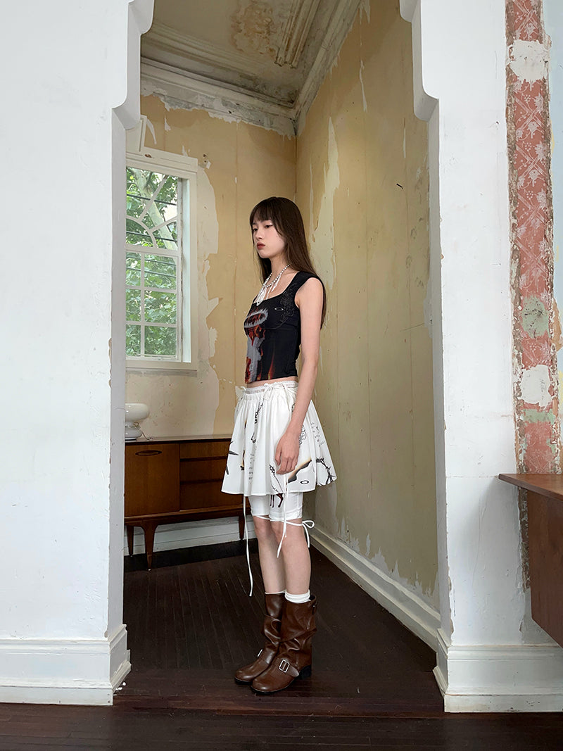 Fire Angel Back-Open Sleeveless Tops