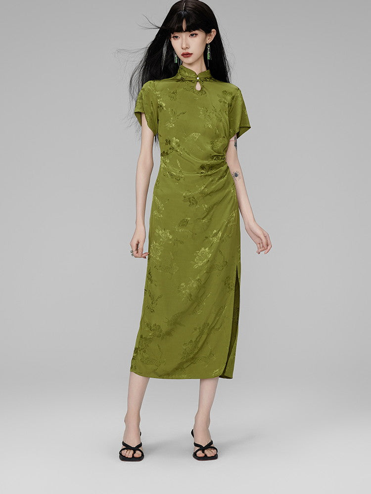 China Long Chic Embroidery Butterfly Flwoer Dress