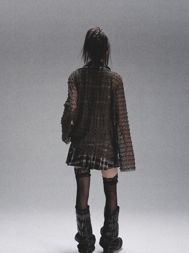 Checked Girly Retro Pkeats No-Sleeve Dress