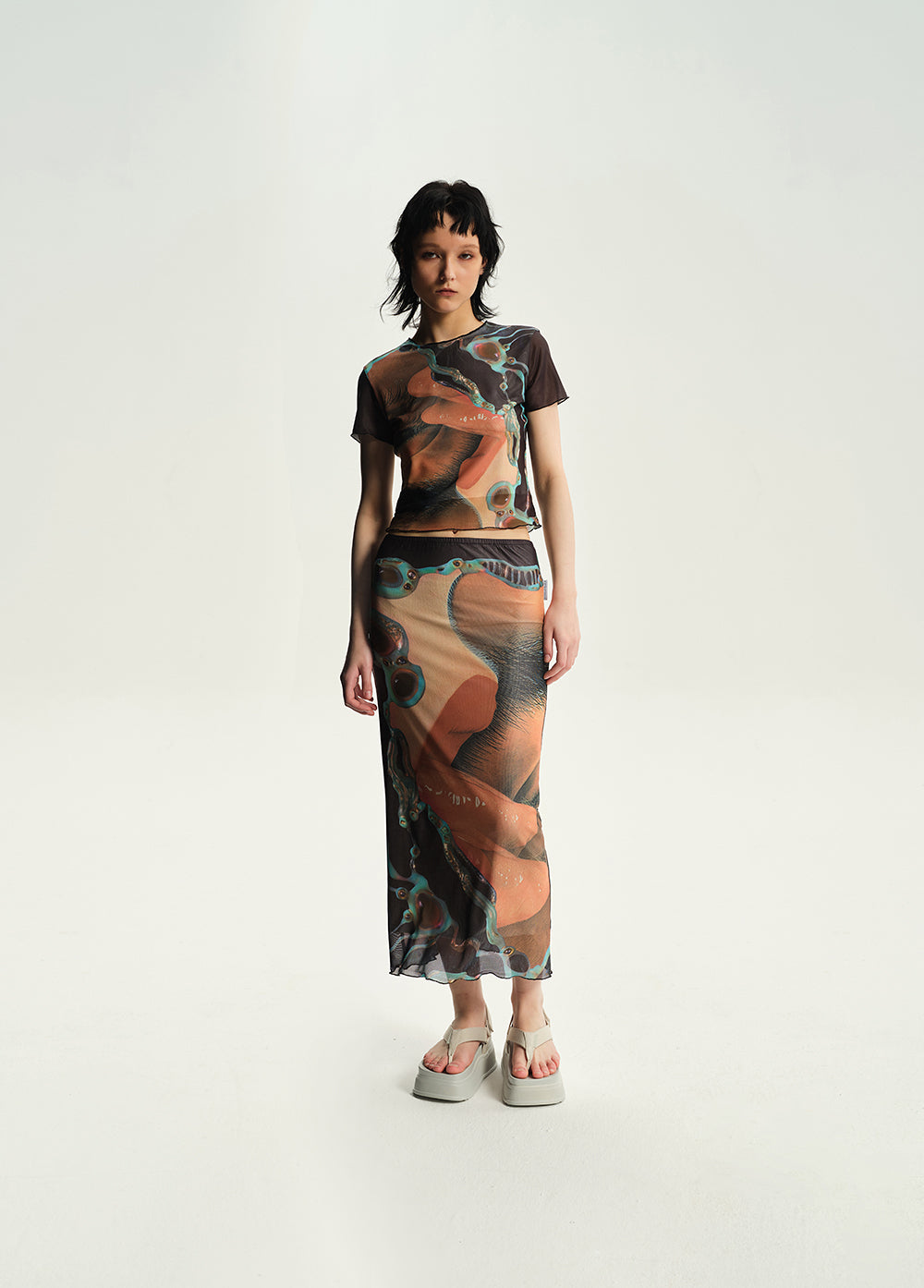 Tops & Skirts Smooth Stretch Face Unique Set-up