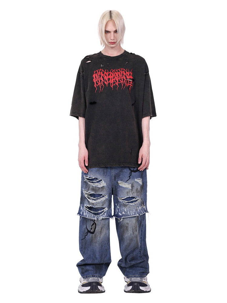 Unisex Loose Crew-Neck Csaual Oversize T-Shirt