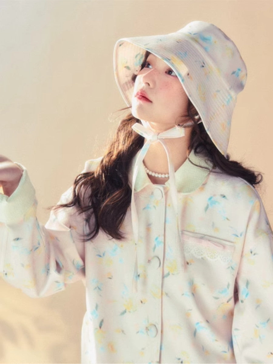 Flower Ribbon Sute Hat
