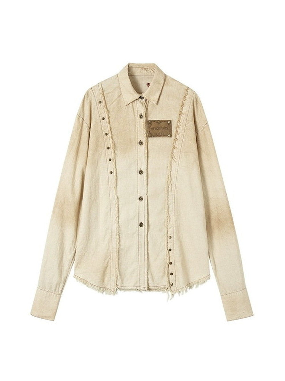 Ovresize Studs Vintage Watashed Shirt