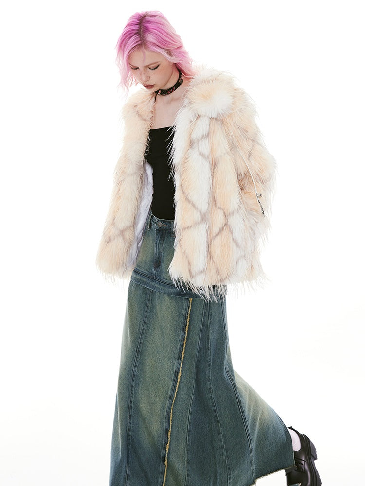 Elegant Belt Diamond Luxury Warm Occasion Fur-Jacket