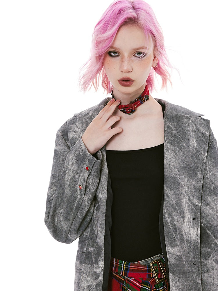 Checked Girly Punk Vintage Choker
