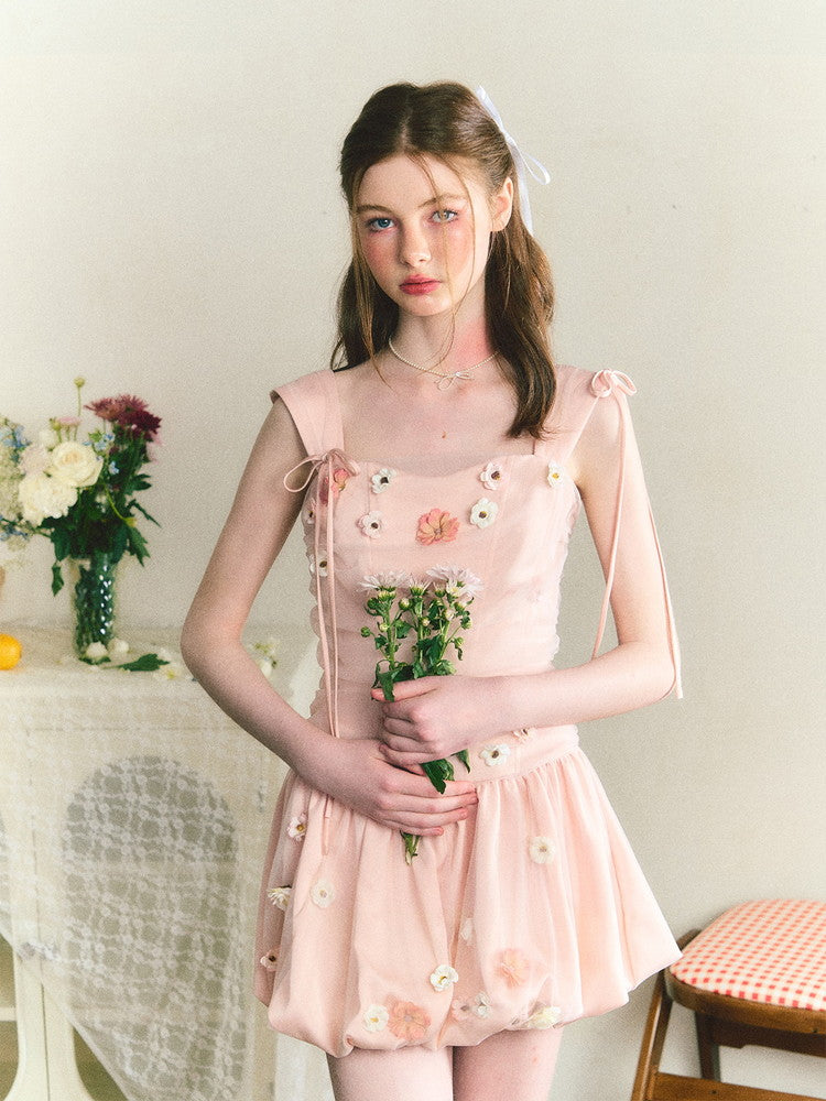 Flower Short Balloon Lace Butterfly Fairy Dress