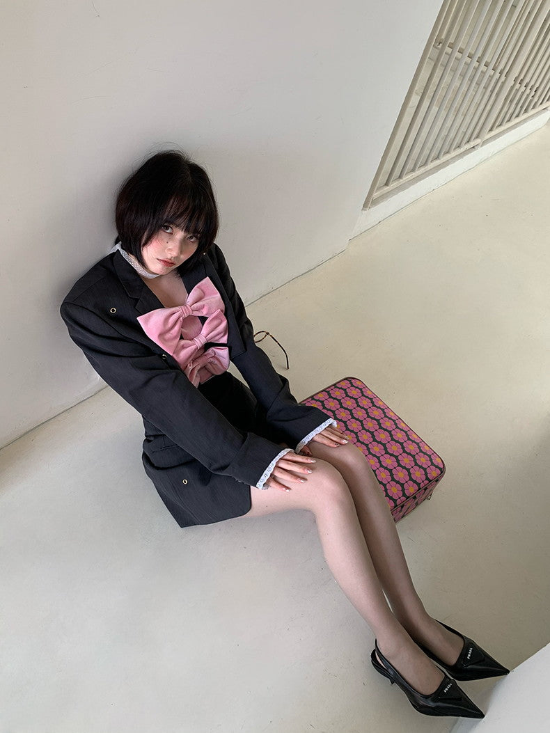 Simple Modern Plain Short-Jacket&Minis-Kirt