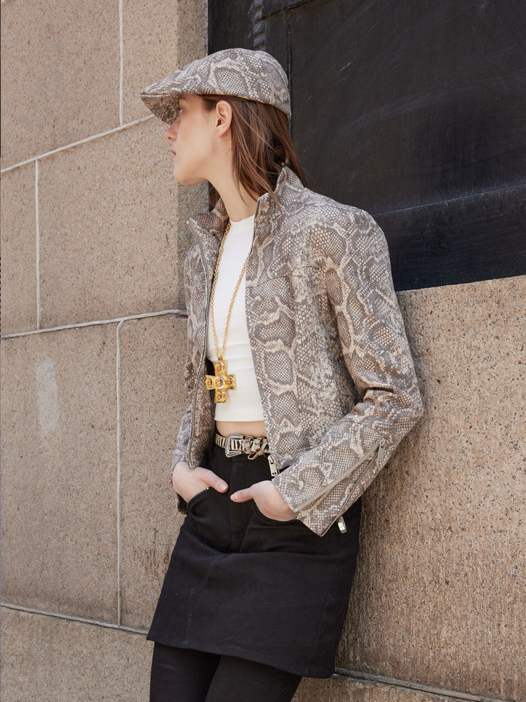 Scarf Python Nichi U-Neck Camisole Tops
