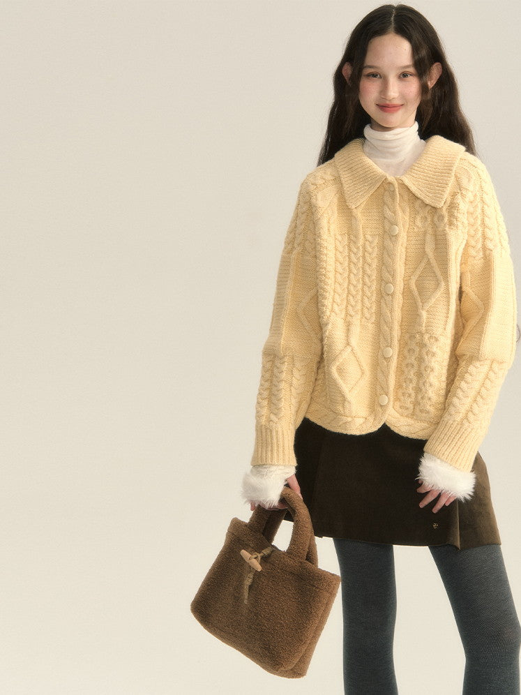 Compact Hand-Bag Fluffily Boa-Bag