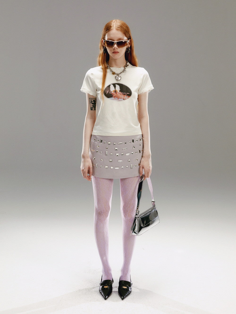 Casual einfaches Retro-Print-Shirt