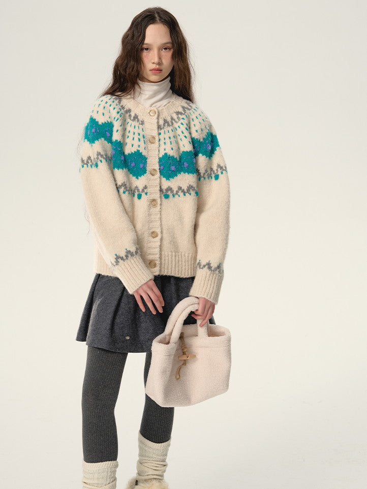 Retro Nordic Soft Sweat à capuche