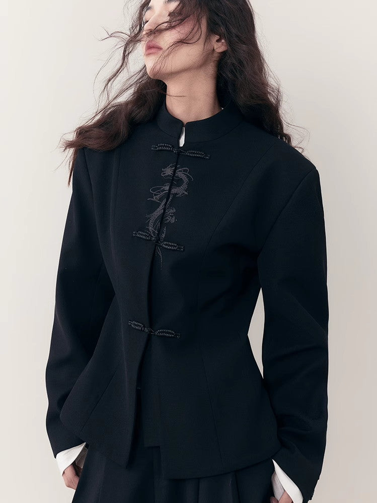 China Dragon Mao-Collar Retro Chic Jacket