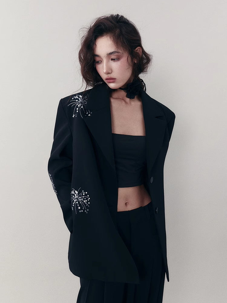 Sut-Up Sequins Nichi Oversize Cool Jacket&Wide-Pants
