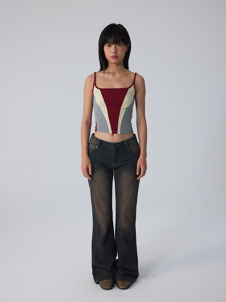 지퍼 슬림 스트레치 짧은 간단한 갈비뼈