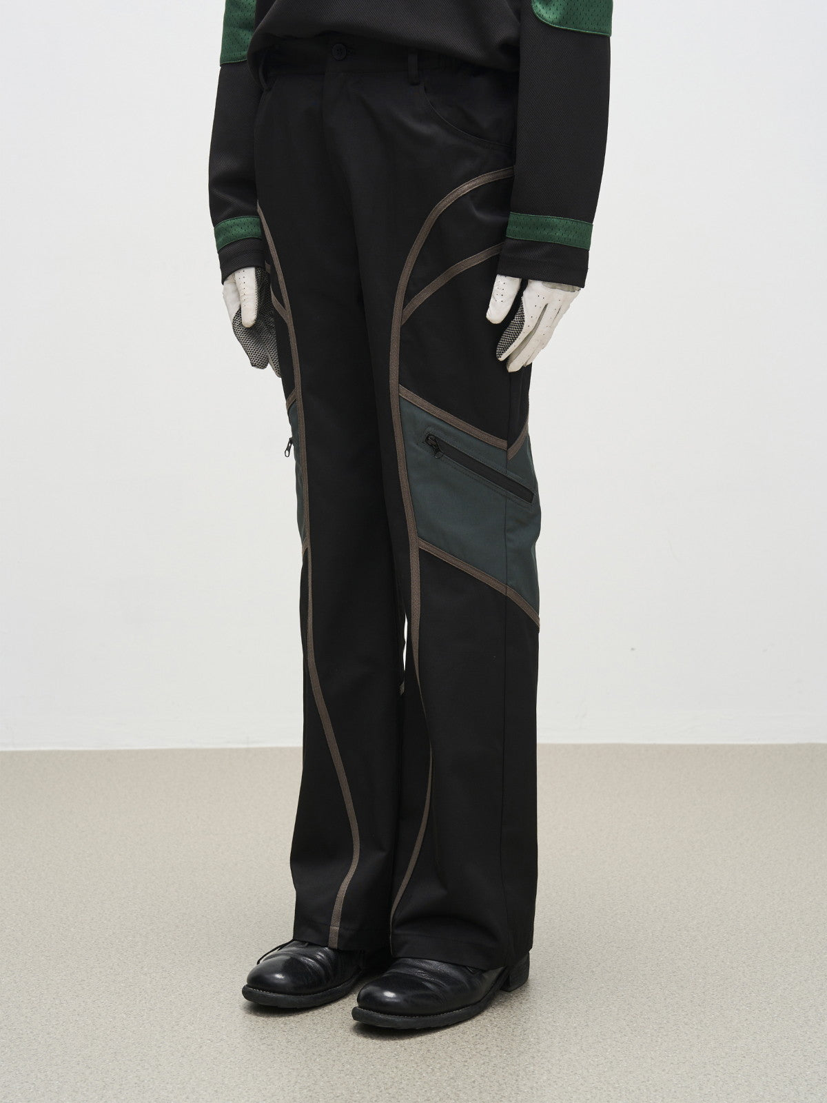 Pantalon consécutif de nichi patchwork occasionnel