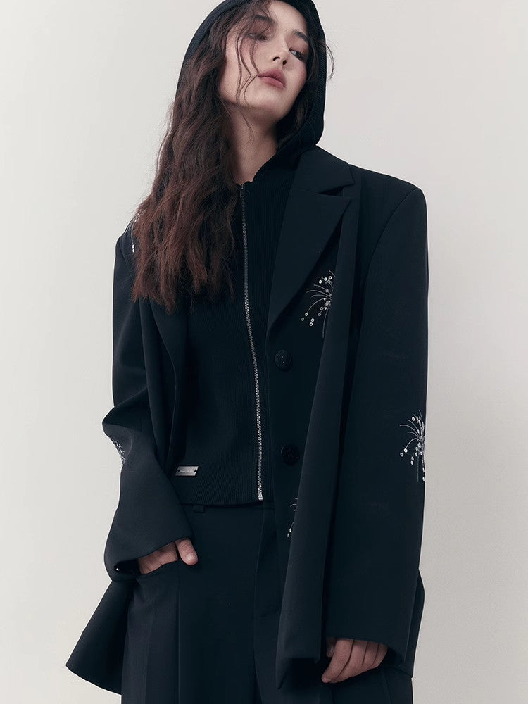 Sut-Up Sequins Nichi Oversize Cool Jacket&Wide-Pants