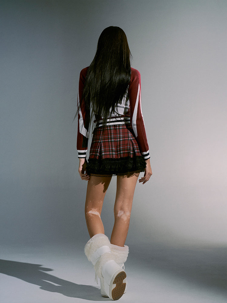 타이트한 스포티 캐주얼 더블 지퍼 탑