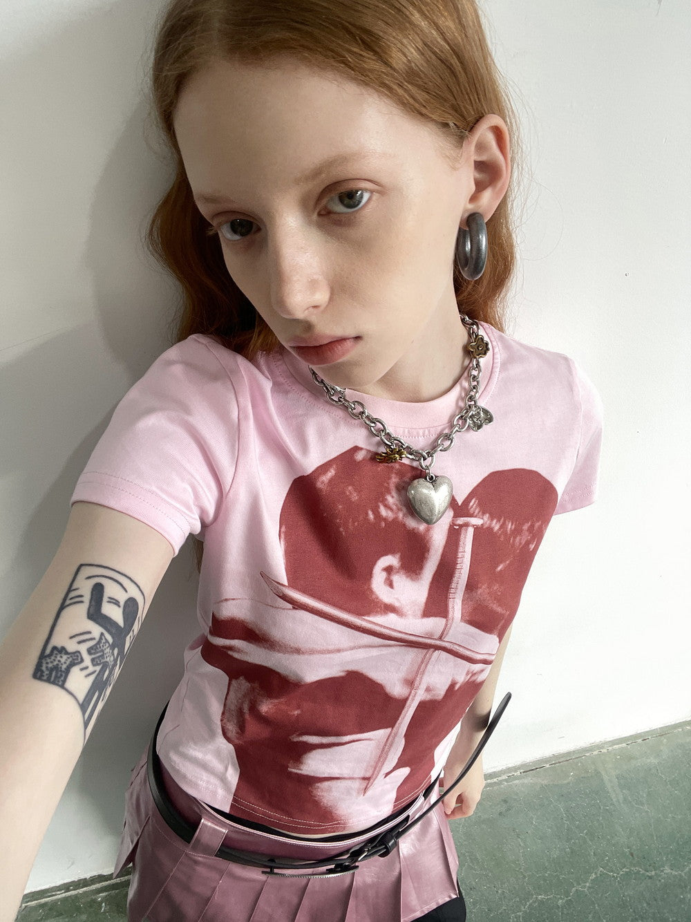 Tight Print Human Casual T-Shirt
