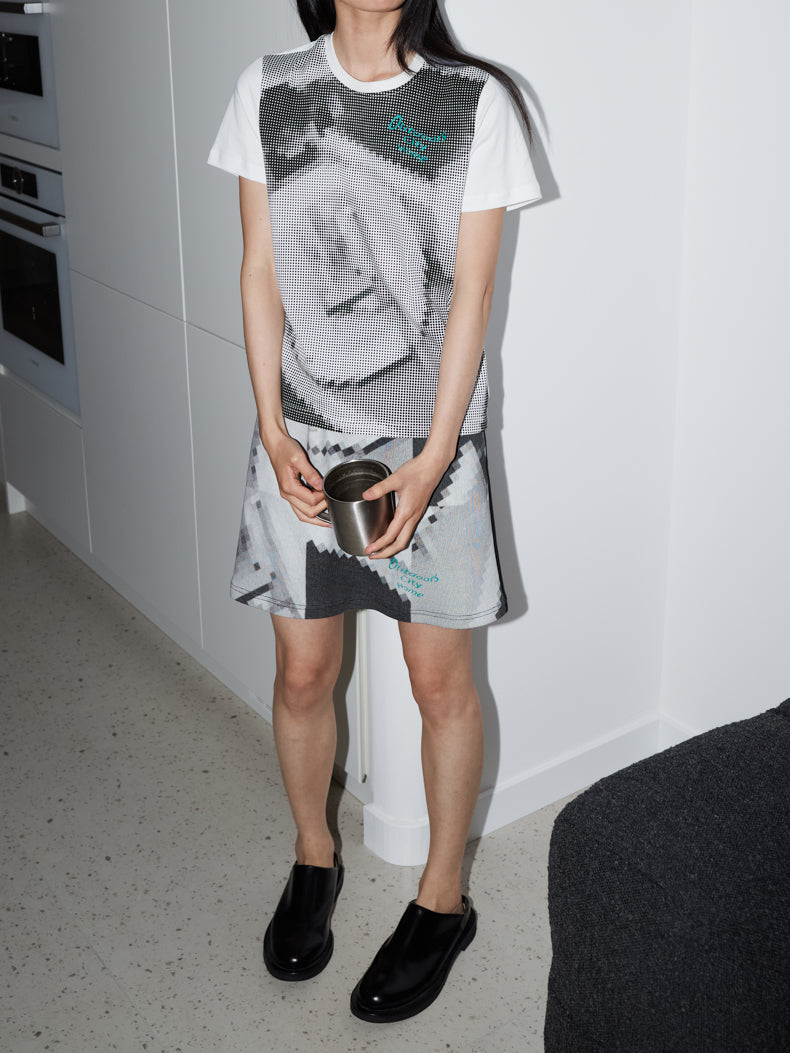 그림 니치 레트로 모자이크 티셔츠